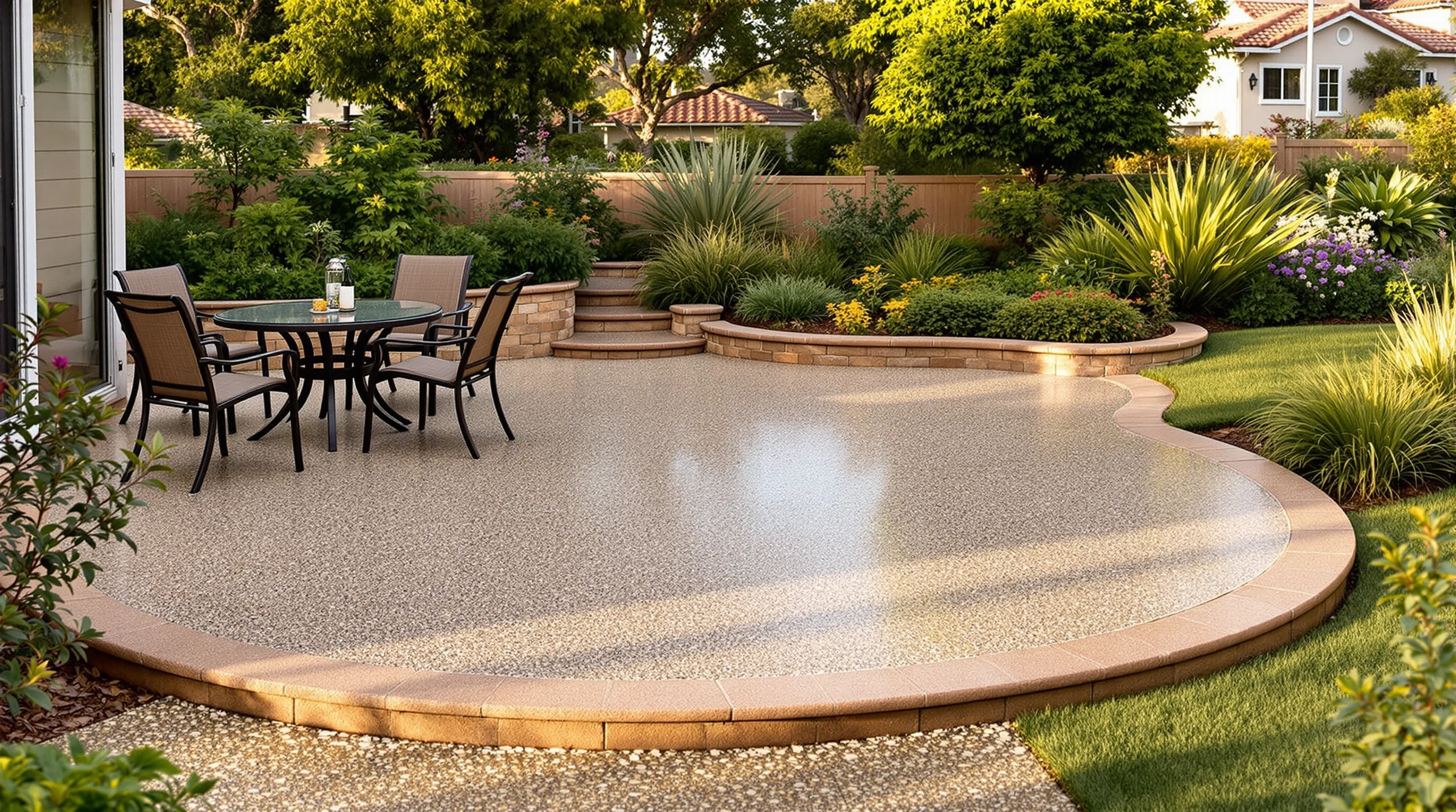 Concrete patio San Diego backyard