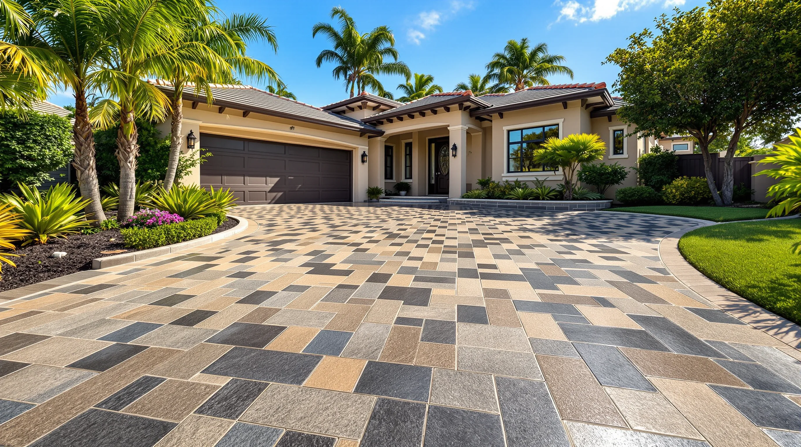 SD Concrete Pros — stamped concrete driveway San Diego
