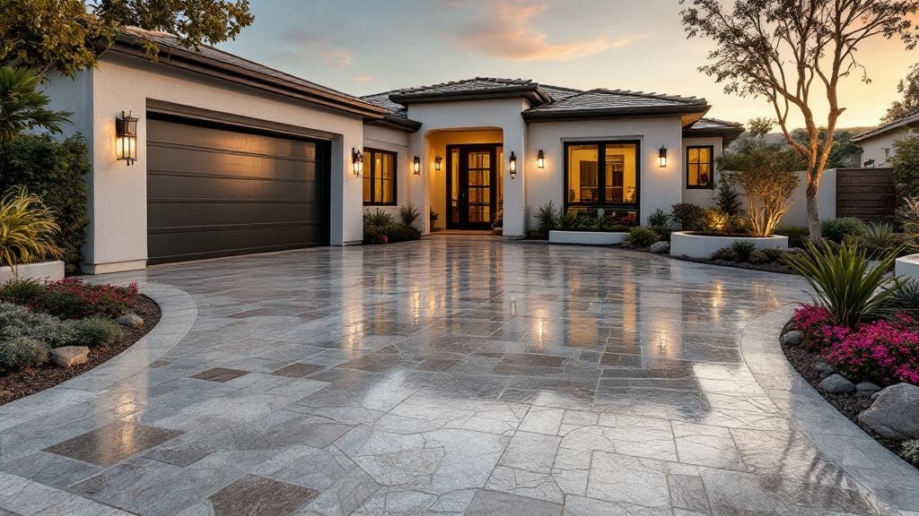 Professional Stamped Concrete Driveway in San Diego